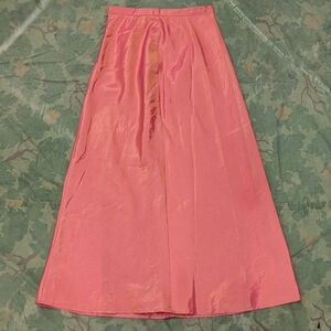VTG Michaelangelo Iridescent Peaches & Cream Summer Sunset Maxi Skirt Sz 4